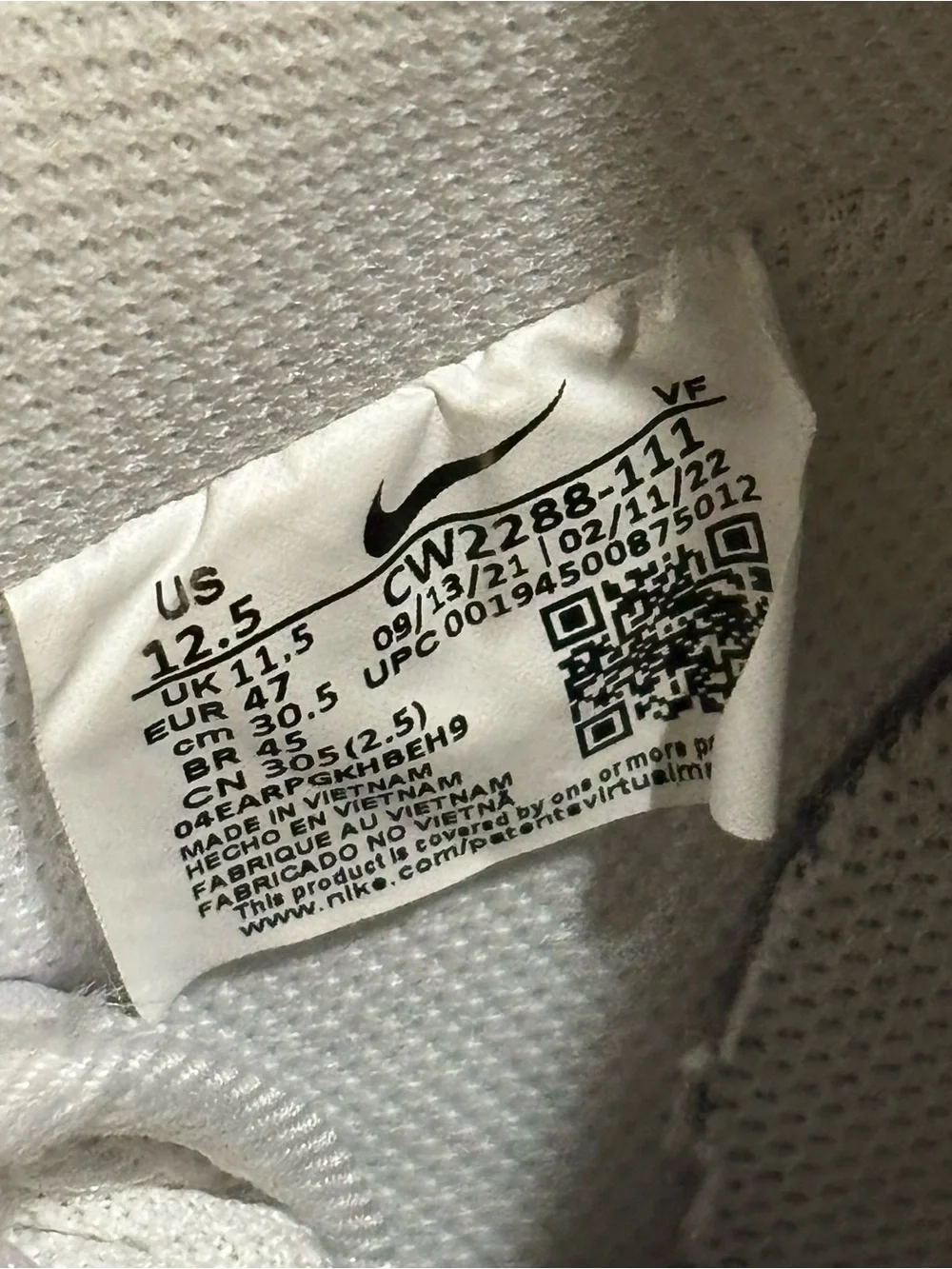 nike lo top air force one 07 size 12.5